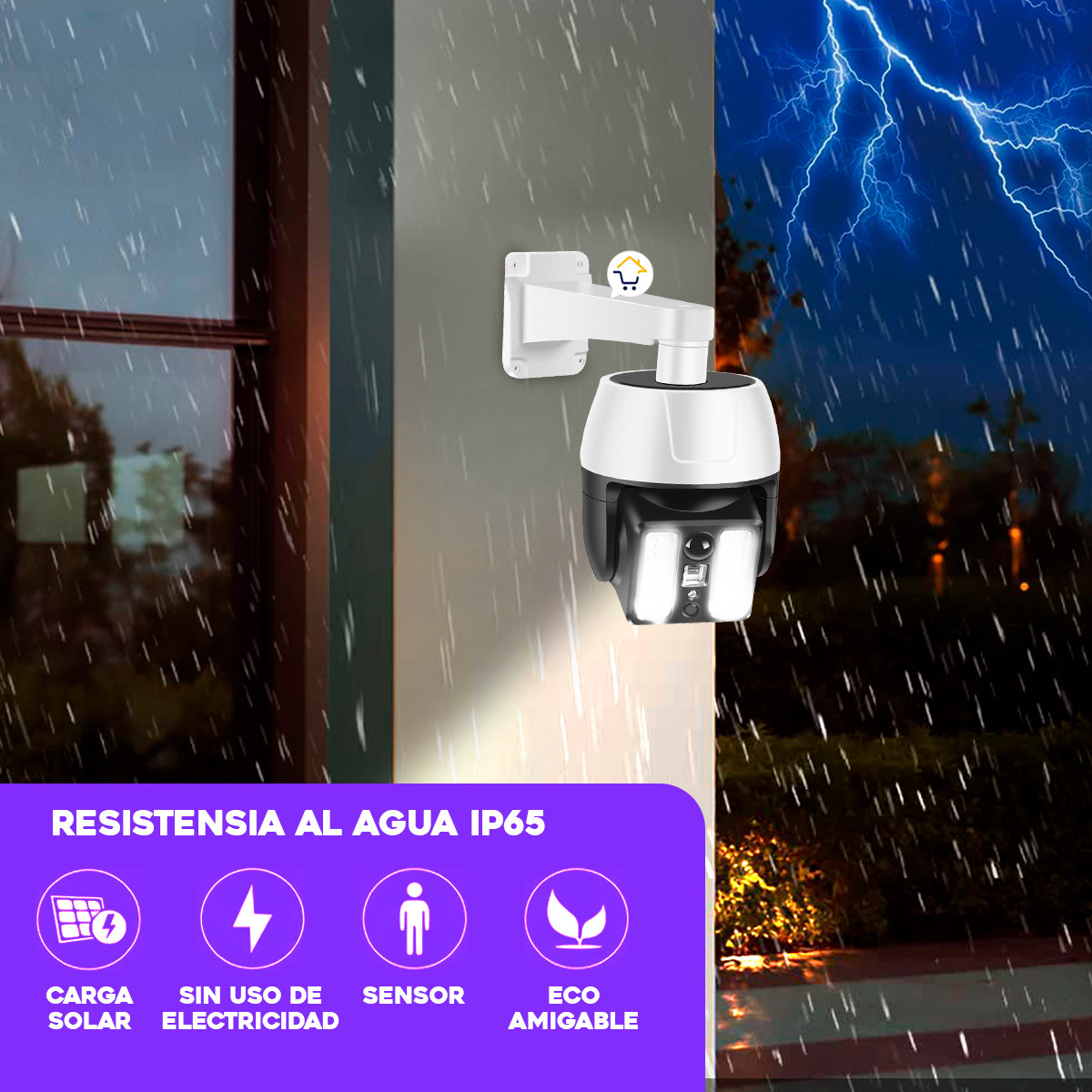 Miniatura 3 de Lampara Panel Solar Camara Falsa HW51181